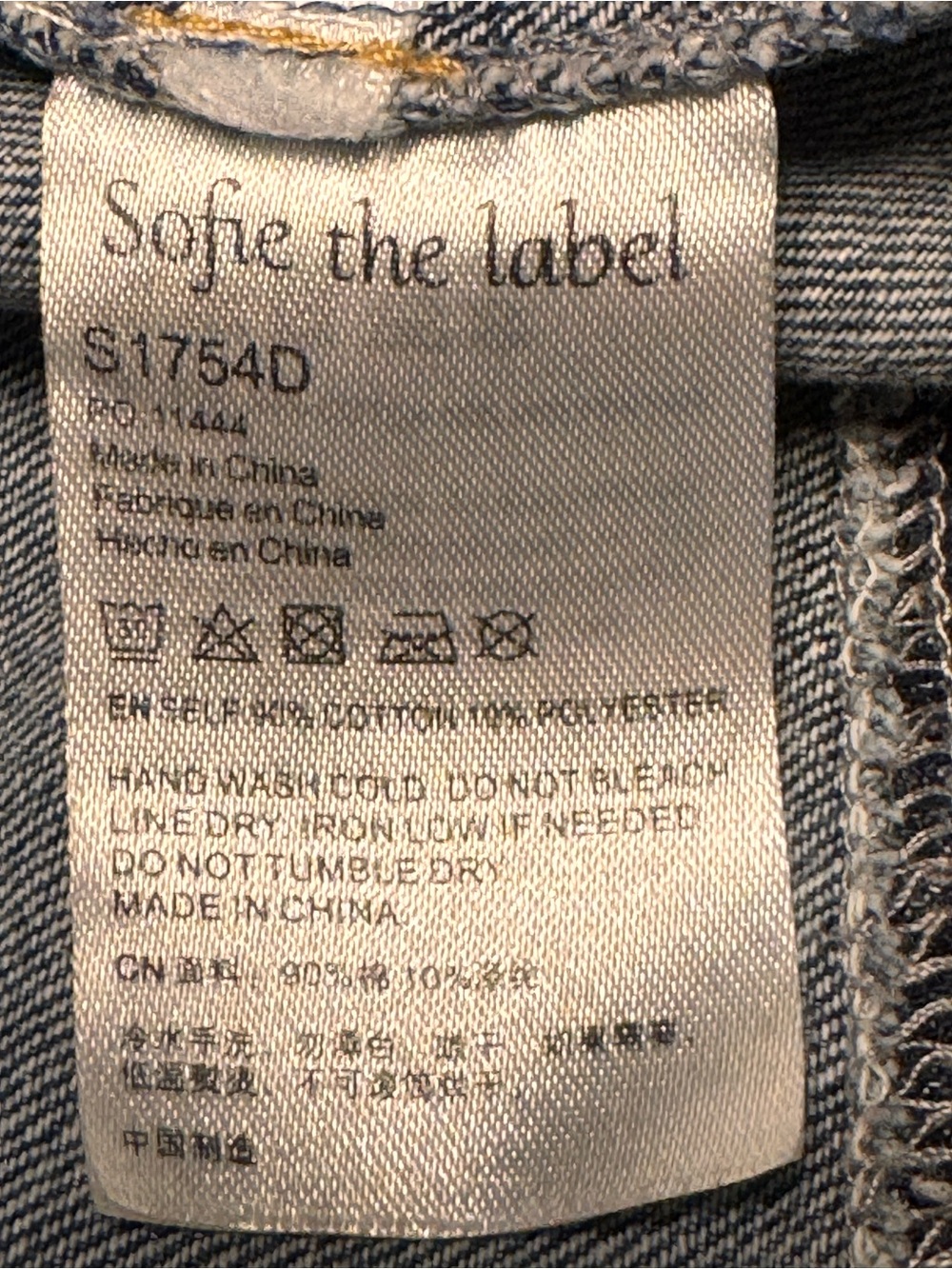 Sofie The Label Blue Dress Puff Sleeve M Coquette denim Western babydoll B2 - Picture 9 of 9
